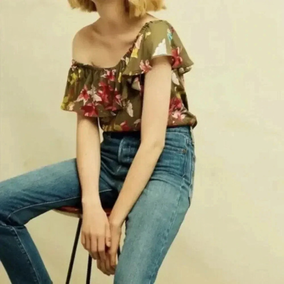 Anthropologie MAEVE Vallita Off The Shoulder Top Medium NWT - Picture 3 of 8